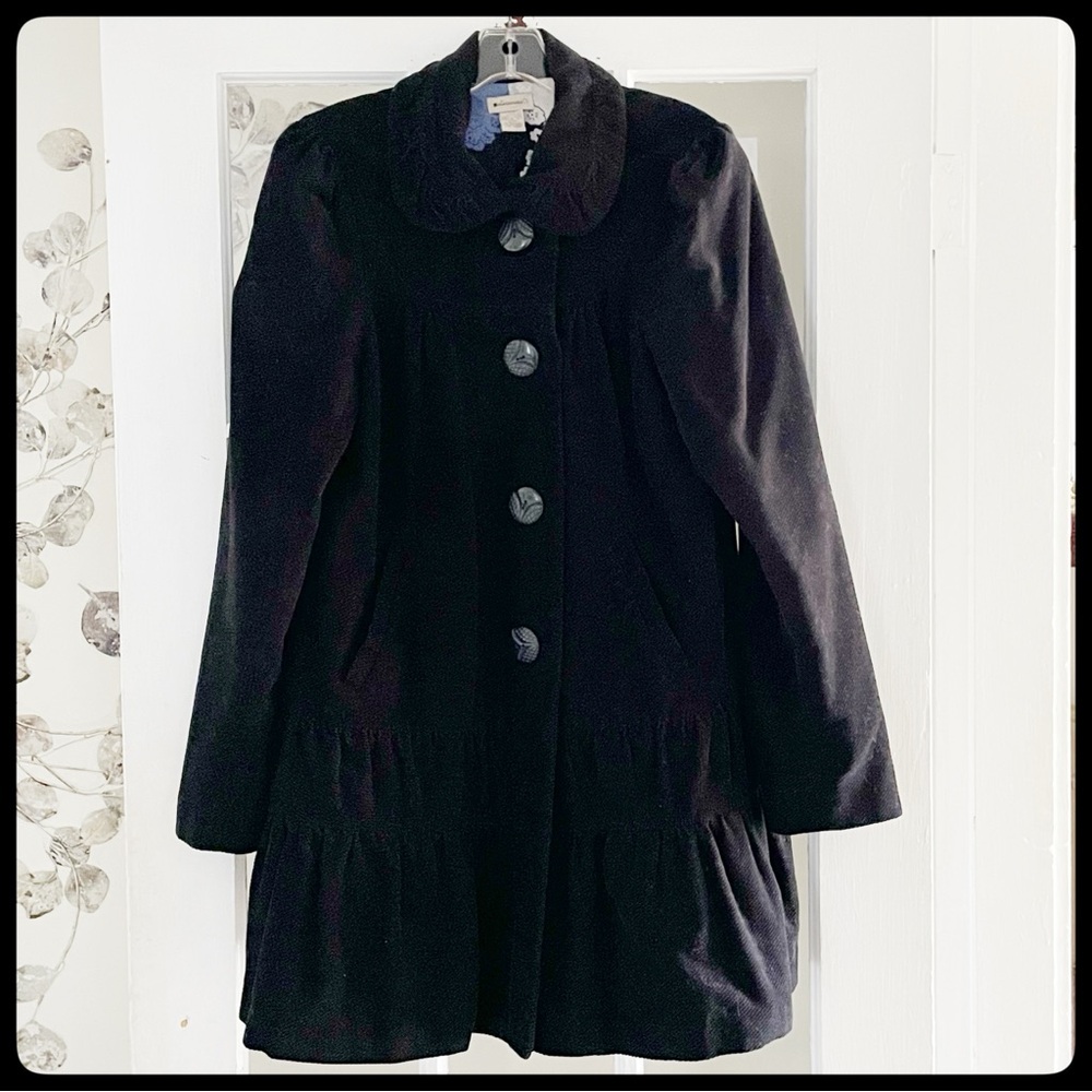 {Anthropologie} Elevenses Grable Swing Corduroy Coat